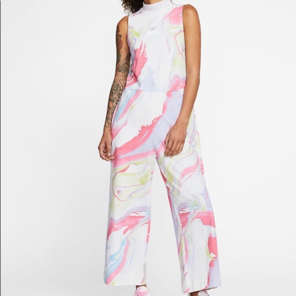 NIKE sports tie dye jump suit